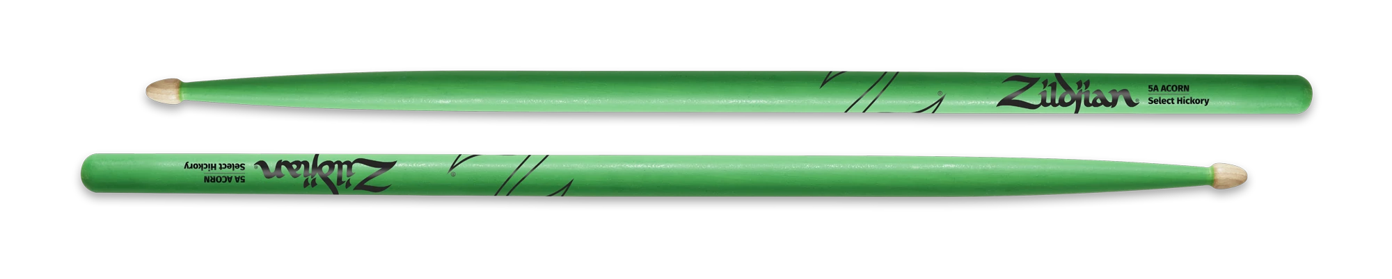 Zildjian Sticks Holzkopf 5A Neon Grün Acorn T